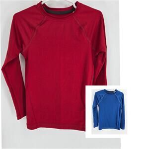 DSG Athletic Performance Long Sleeve Shirt Bundle Red Blue Boys 4/5 (2-piece)